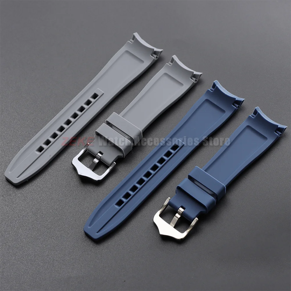 20mm 22mm Rubber Strap for Rolex Curved End Silicone Watch Band for Swatch Universal Men Women Sports Waterproof Wristband Belt