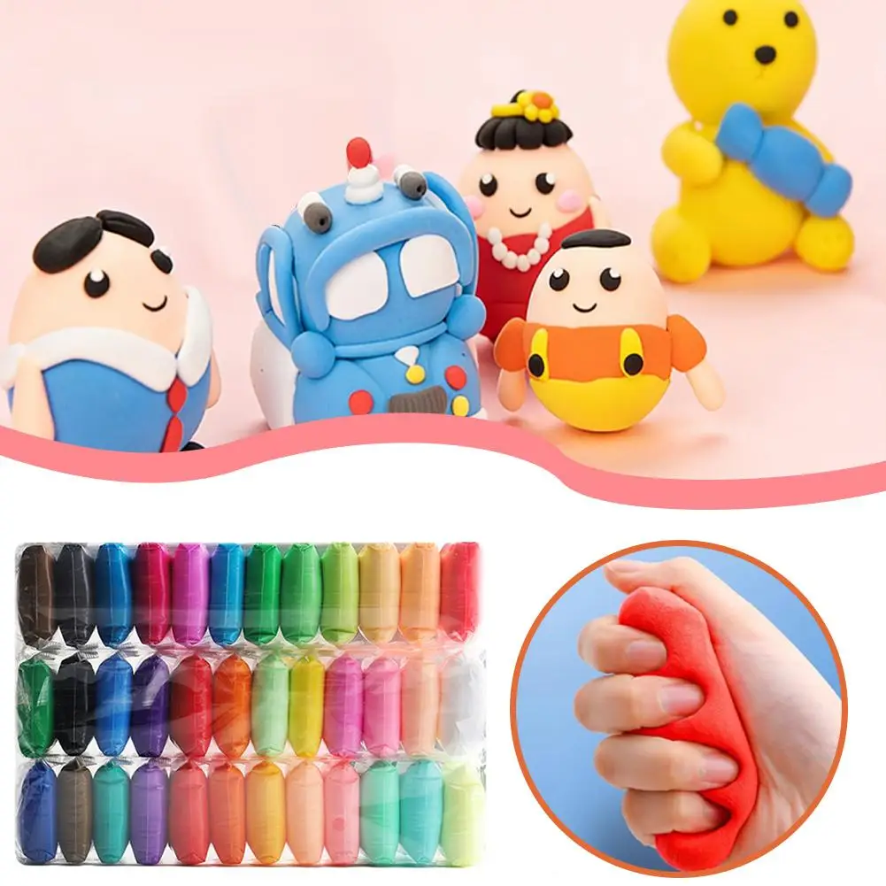 12/24/36PCS Air Dry Clay Ultra Light and Air Dry Clay for Children Non-Toxic and Eco-Friendly Modeling Magical Clay with Tools