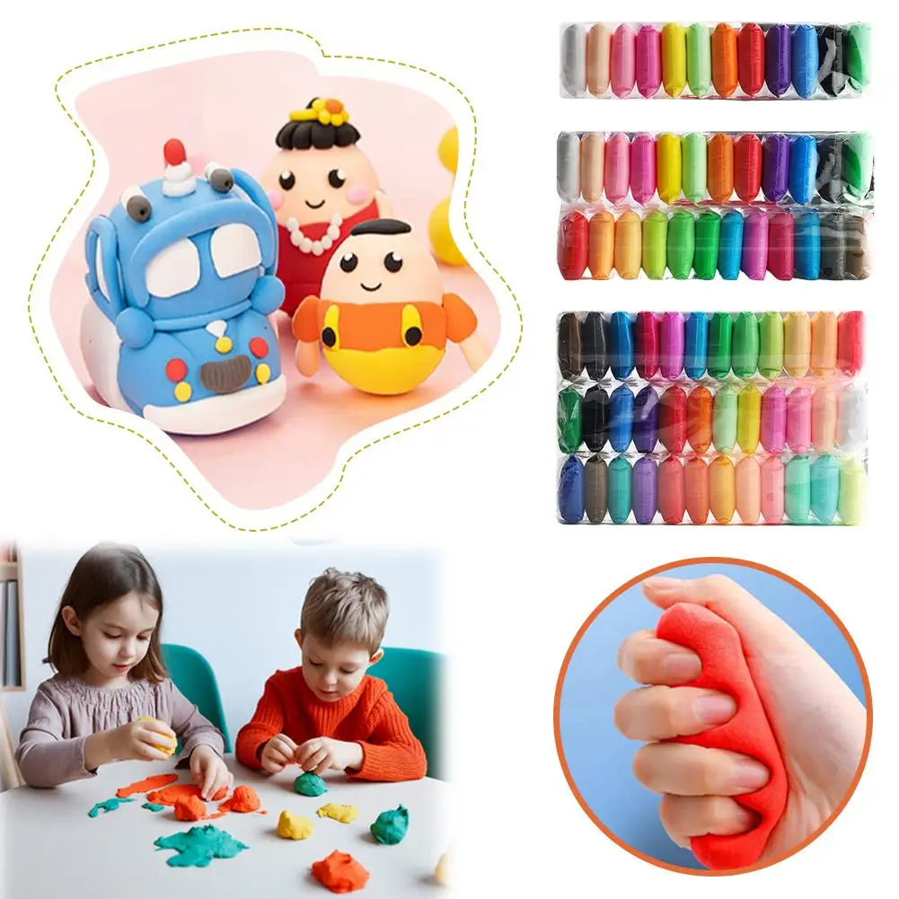 12/24/36PCS Air Dry Clay Ultra Light and Air Dry Clay for Children Non-Toxic and Eco-Friendly Modeling Magical Clay with Tools