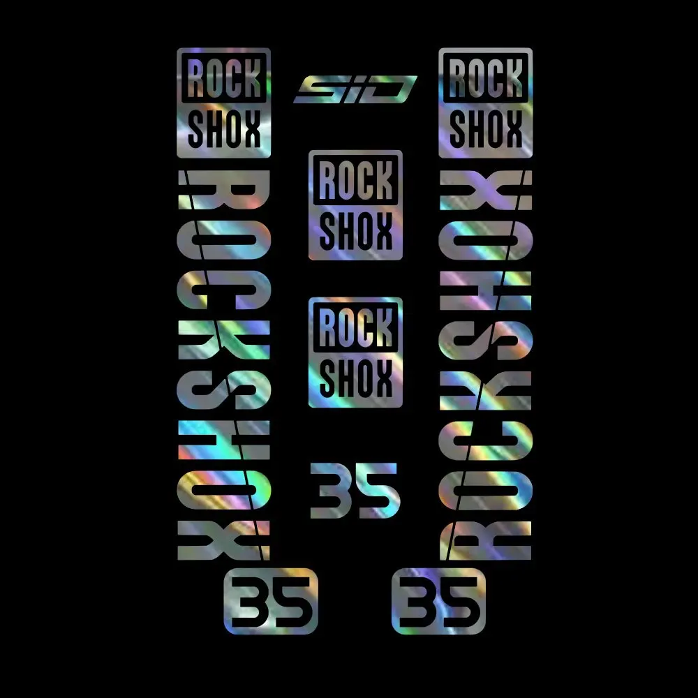 1SET Mountain Bike Fork Decals Waterproof Vinyl Stickers Holographic Colorful Accessory Multi-color Options