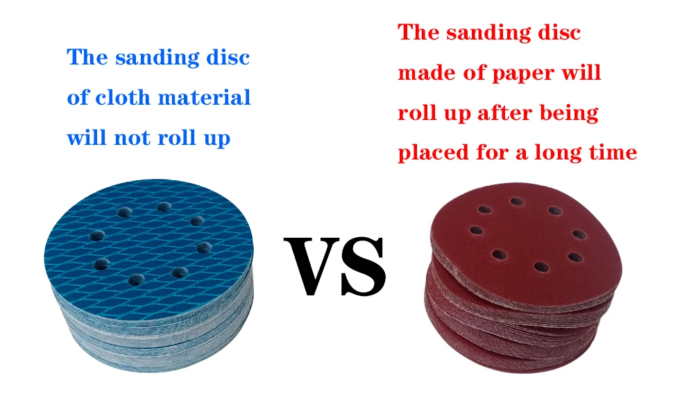 10pcs Sander Sandpaper 5 Inch 8 Hole Sanding Disc Hook Pads Sand Paper for Wood Metal Blue Aluminum Oxide Anti Blocking Discs
