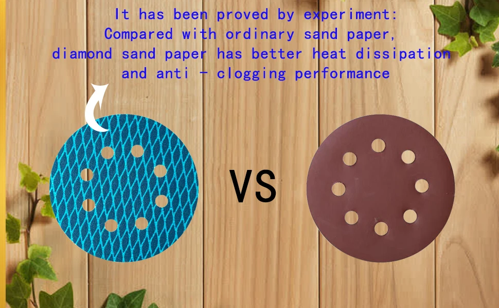 10pcs Sander Sandpaper 5 Inch 8 Hole Sanding Disc Hook Pads Sand Paper for Wood Metal Blue Aluminum Oxide Anti Blocking Discs