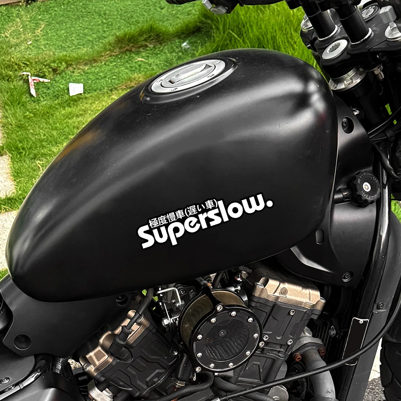 JDM Slow Car Style Superslow Text Waterproof Vinyl Stickers Holographic Multi-Color Decals For Car Motorcycle Decor