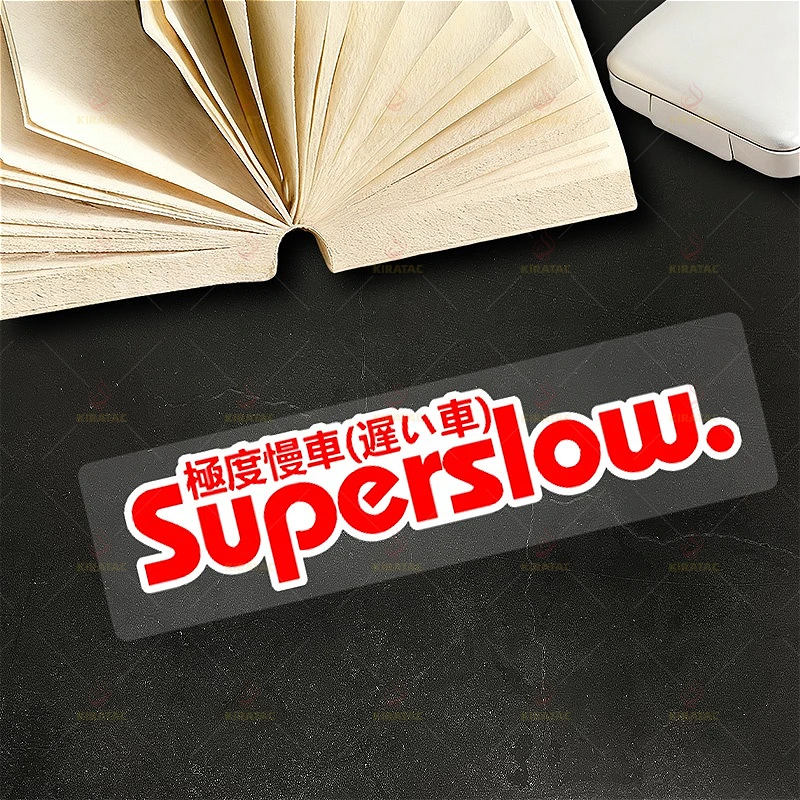 JDM Slow Car Style Superslow Text Waterproof Vinyl Stickers Holographic Multi-Color Decals For Car Motorcycle Decor