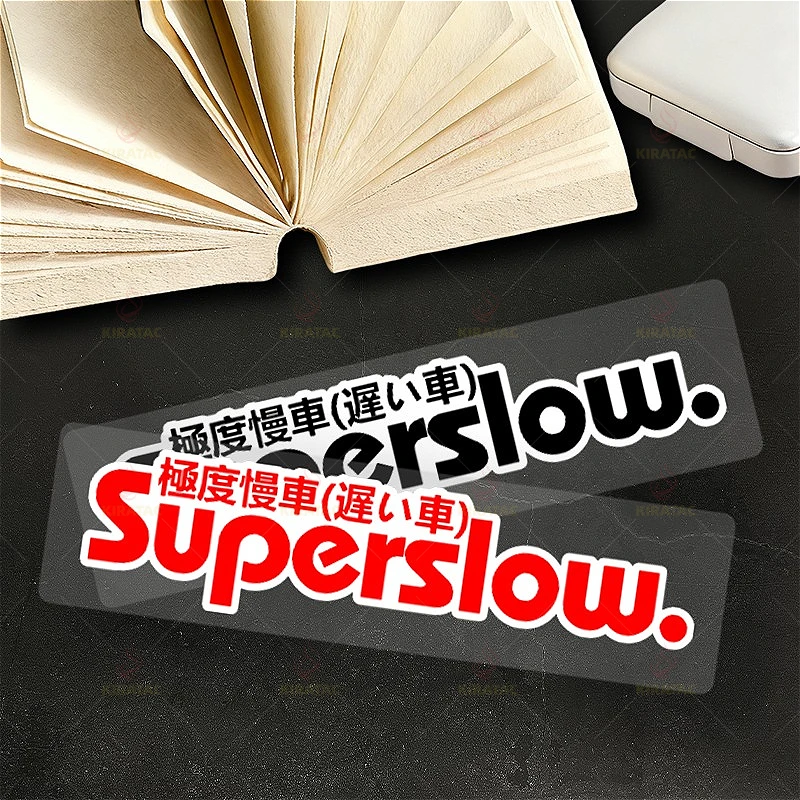 JDM Slow Car Style Superslow Text Waterproof Vinyl Stickers Holographic Multi-Color Decals For Car Motorcycle Decor