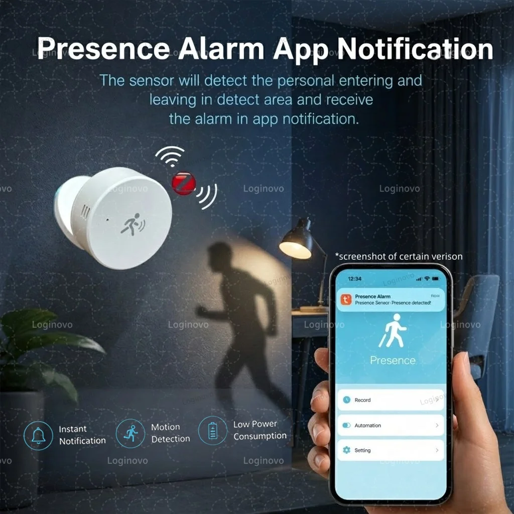 Zigbee Smart Human Presence Sensor MmWave Radar Motion Detector Luminance Temperature Humidity For Zigbee2mqtt Smart Life TUYA