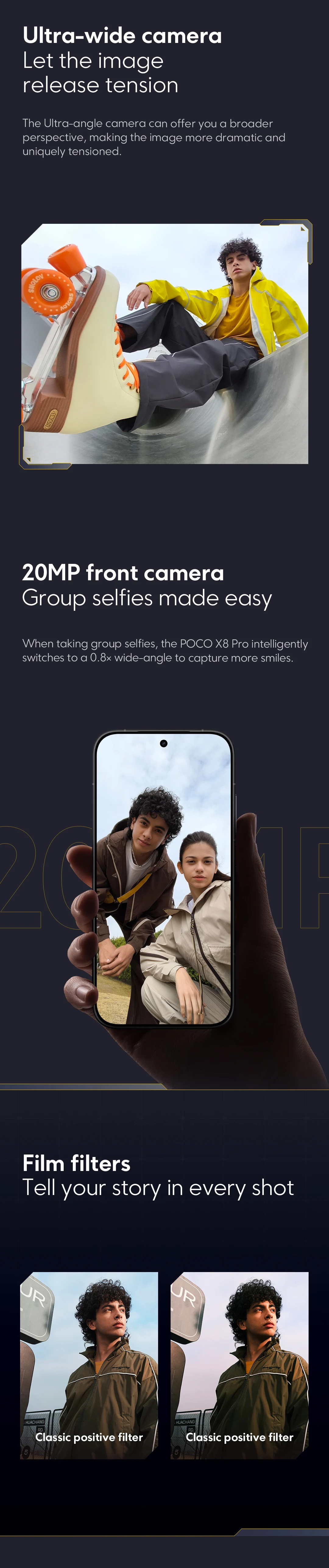 POCO X8 Pro 5G European Version 256GB/512GB 6.59" AMOLED 1.5K 120Hz 6210mAh 50MP OIS IP68 NFC Dimensity 8500-Ultra No Charger