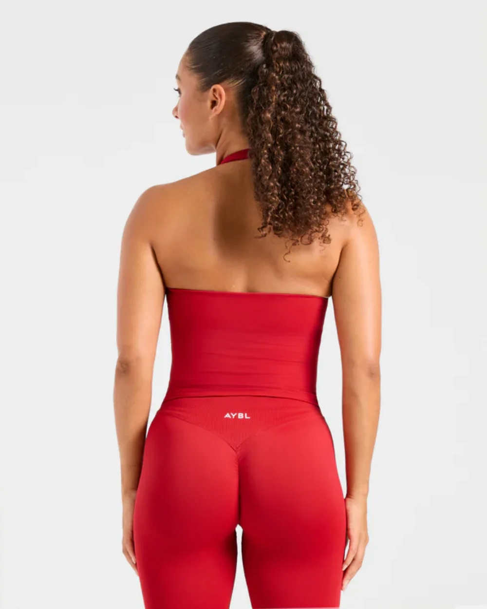 Brand Halter-Neck Top & Sports Bra Set, Ruched Butt-Lifting Fitness Shorts, Athletic Shorts, and Stretchy Fitness Leggings