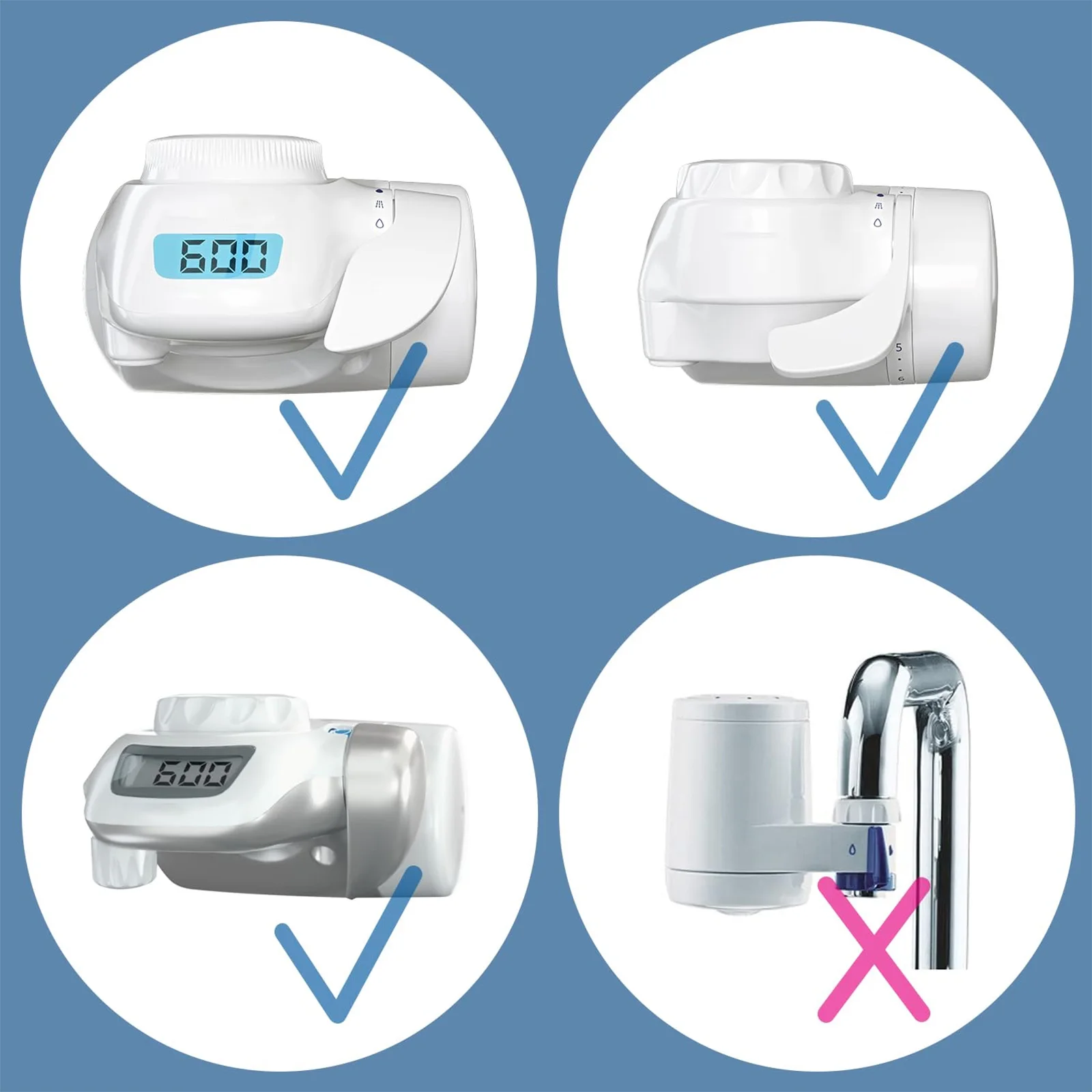 Faucet Water Filter Compatible with Brita On Tap HF/V/V-MF Tap 600L Water Filter for BRITA On Tap V Filter Cartridge