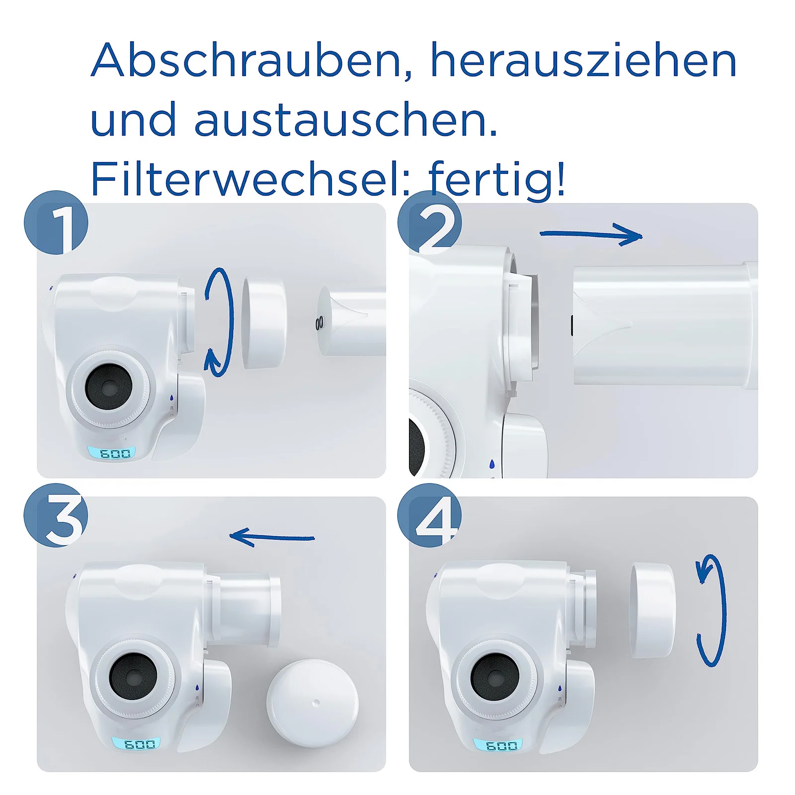 Faucet Water Filter Compatible with Brita On Tap HF/V/V-MF Tap 600L Water Filter for BRITA On Tap V Filter Cartridge