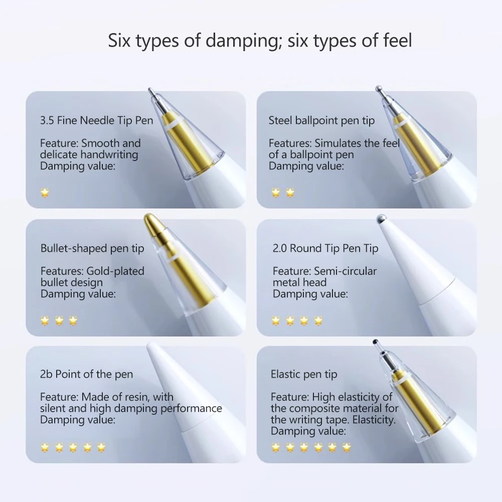 4/6pcs Pencil Nib Tips for Apple Pencil Pro 2nd 1st Gen Replacement Stylus Pen Tip for iPad Pen Nibs With Storage Case Set
