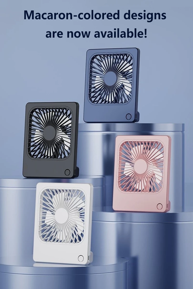 Lenovo Ultra Thin Rechargeable Desktop Fan 3 Speed Portable Mini Table Cooling Fan Type-C Charging for Office Bedroom Travel