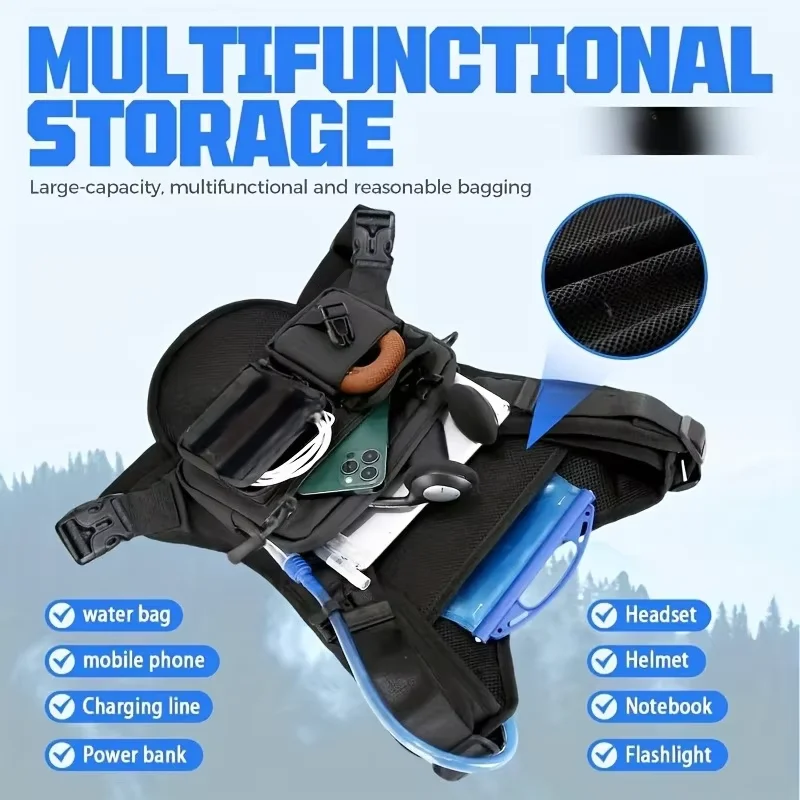 Lightweight Running Chest Pack for Hiking Outdoor Activities Marathon Bicycle Race Vest Bag No Water Bladder