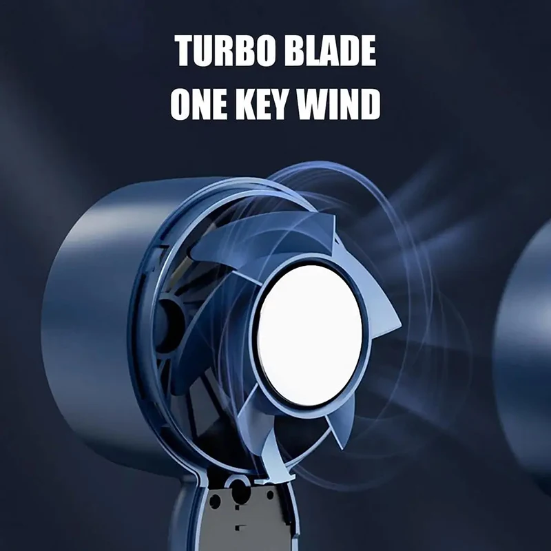 Lenovo Handheld Fan USB Rechargeable 2 in 1 Desk Fan Strong Wind Mini Cooling Fan Quiet Small Air Cooler for Office Travel
