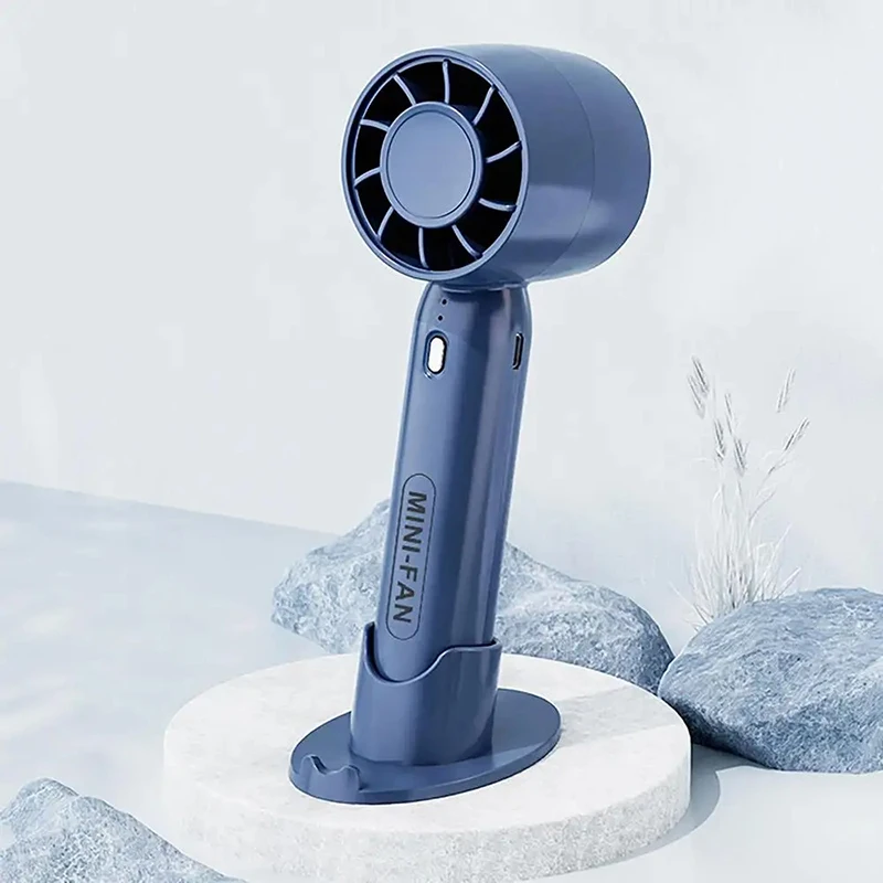 Lenovo Handheld Fan USB Rechargeable 2 in 1 Desk Fan Strong Wind Mini Cooling Fan Quiet Small Air Cooler for Office Travel