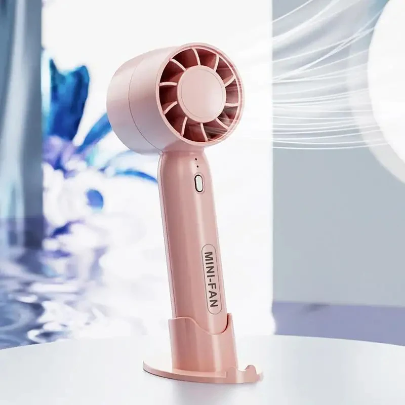 Lenovo Handheld Fan USB Rechargeable 2 in 1 Desk Fan Strong Wind Mini Cooling Fan Quiet Small Air Cooler for Office Travel