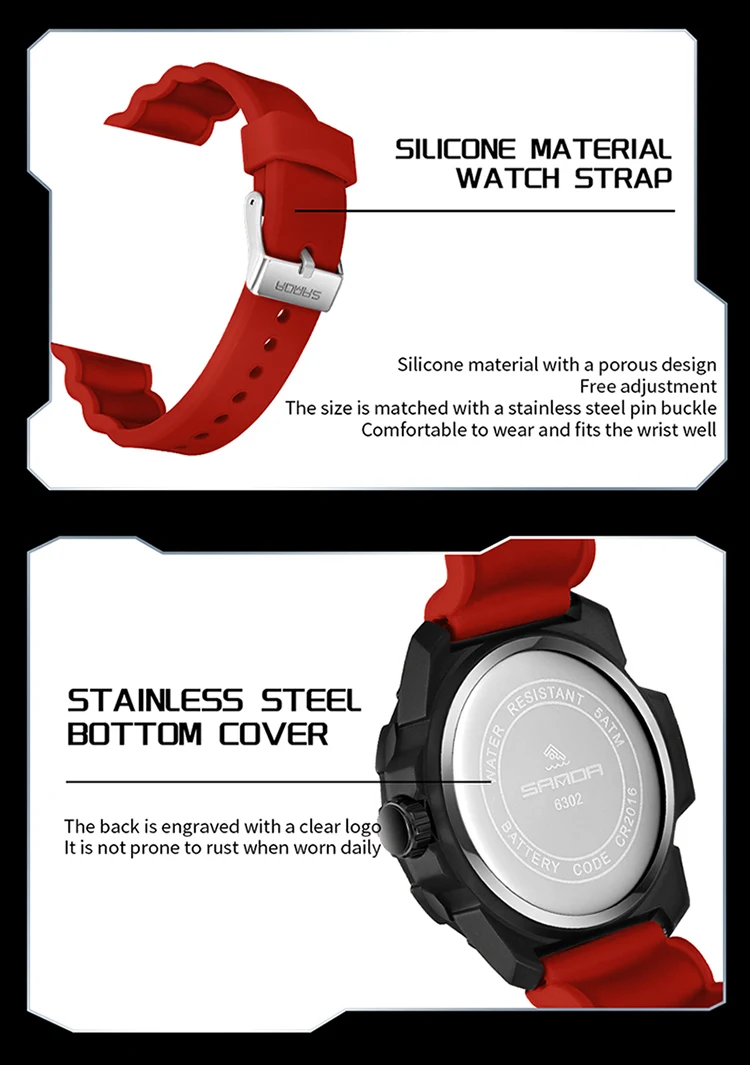 SANDA Luxury Men's Solar-powered Watch Creative Quartz Dial Luminous Hands Waterproof Sport Student Wristwatch Innovative Design