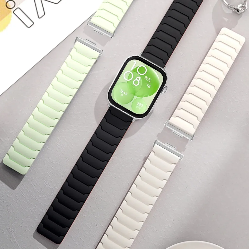 Magnetic Silicone Strap for Huawei Watch Fit 5 4 3 Sports Bracelet Replacement Wristband for Huawei Watch Fit 4Pro 5Pro Correa
