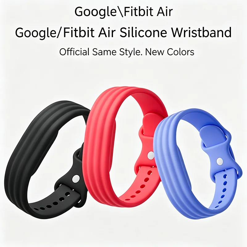 Sport Silicone Watch Strap for Google Fitbit Air Rubber Bracelet Breathable Band Wristband