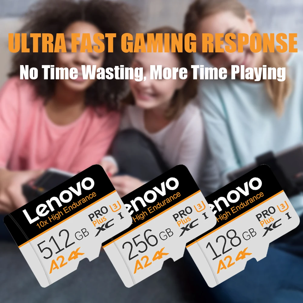Lenovo SD Card 256GB 512GB Micro TF SD Card Memory Card A2 V60 For Quadcopter 128GB High Speed 4K Video Drone Footage Storage