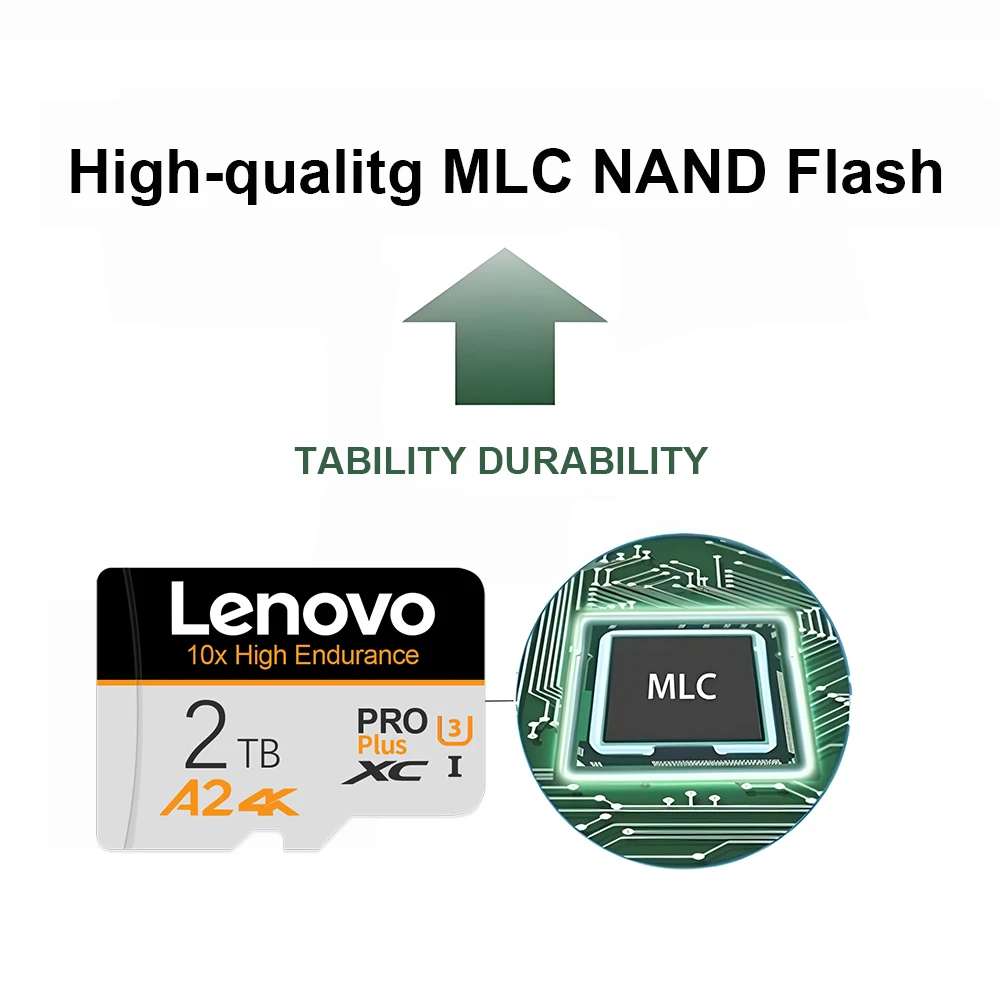 Lenovo SD Card 256GB 512GB Micro TF SD Card Memory Card A2 V60 For Quadcopter 128GB High Speed 4K Video Drone Footage Storage