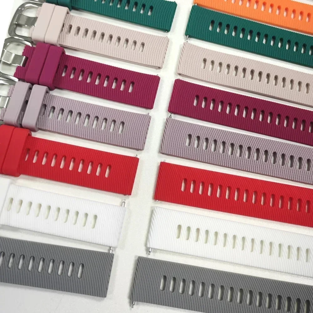 20/22mm Official Strap For Garmin Forerunner 55 245 165 255 265 745 70 170 Music Vivoactive 6 5 Venu Silicone Bands Replacement