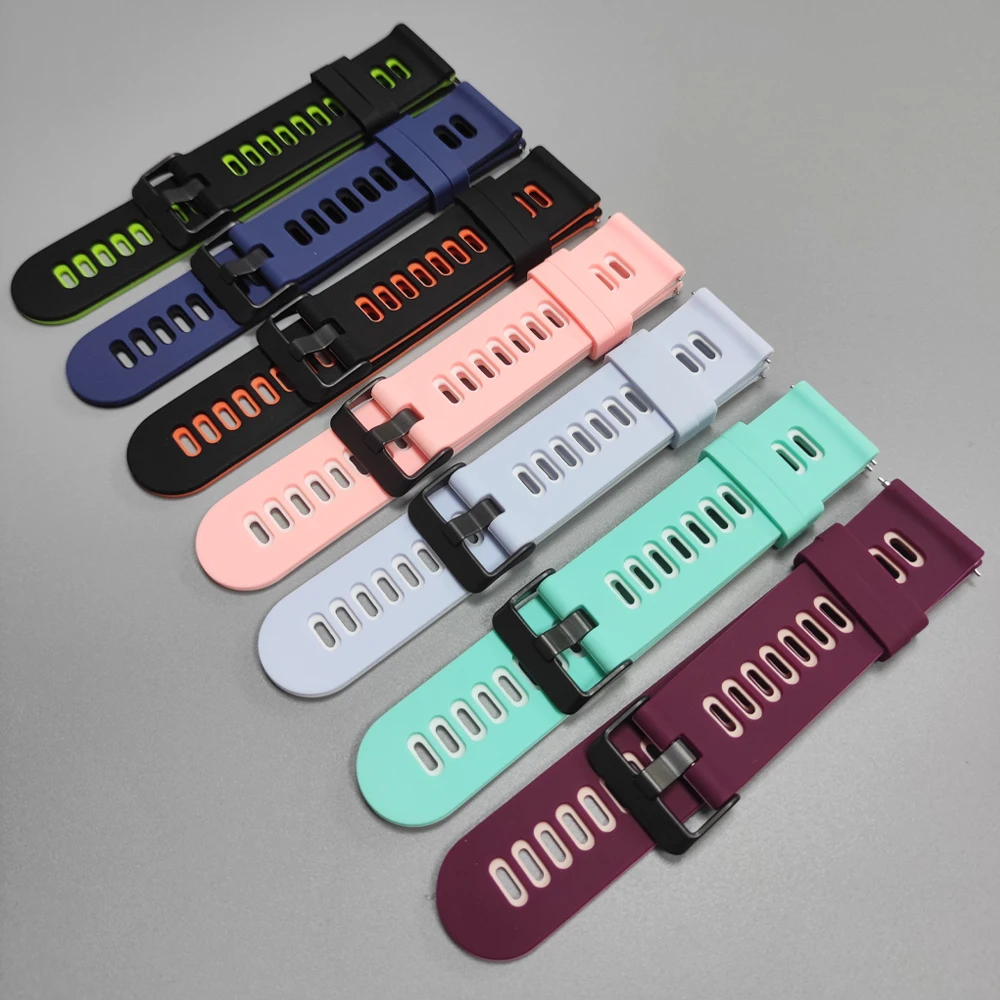 20/22mm Official Strap For Garmin Forerunner 55 245 165 255 265 745 70 170 Music Vivoactive 6 5 Venu Silicone Bands Replacement