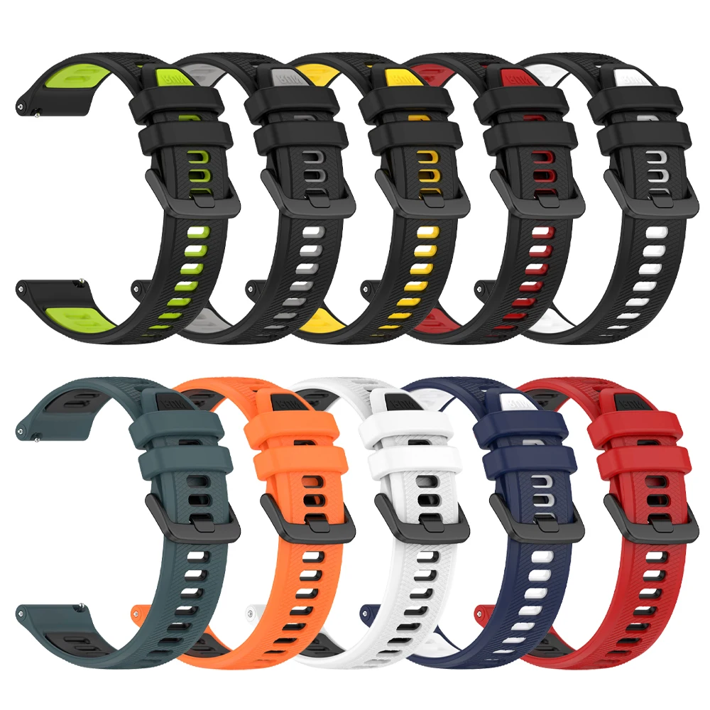 20/22mm Official Strap For Garmin Forerunner 55 245 165 255 265 745 70 170 Music Vivoactive 6 5 Venu Silicone Bands Replacement