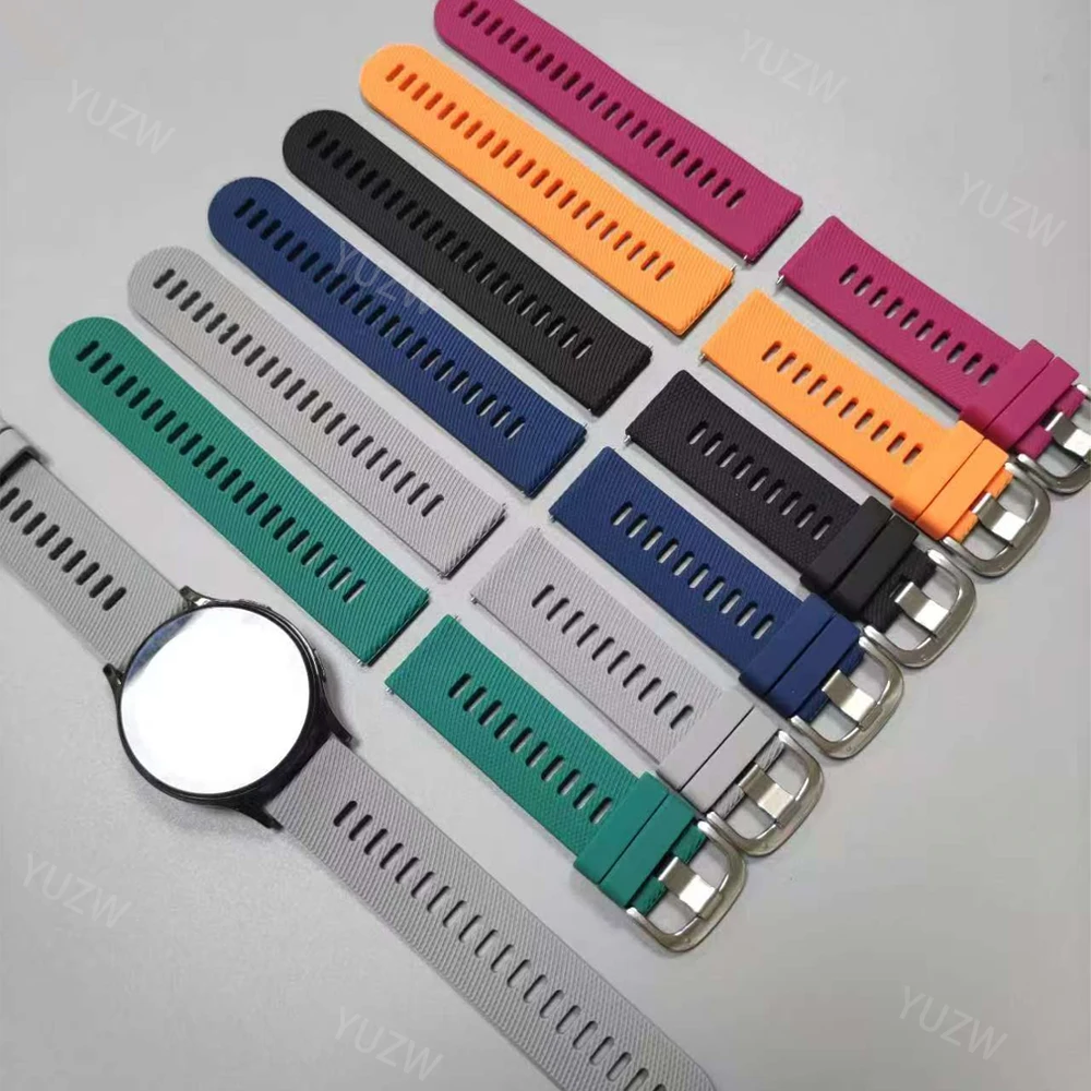 20/22mm Official Strap For Garmin Forerunner 55 245 165 255 265 745 70 170 Music Vivoactive 6 5 Venu Silicone Bands Replacement