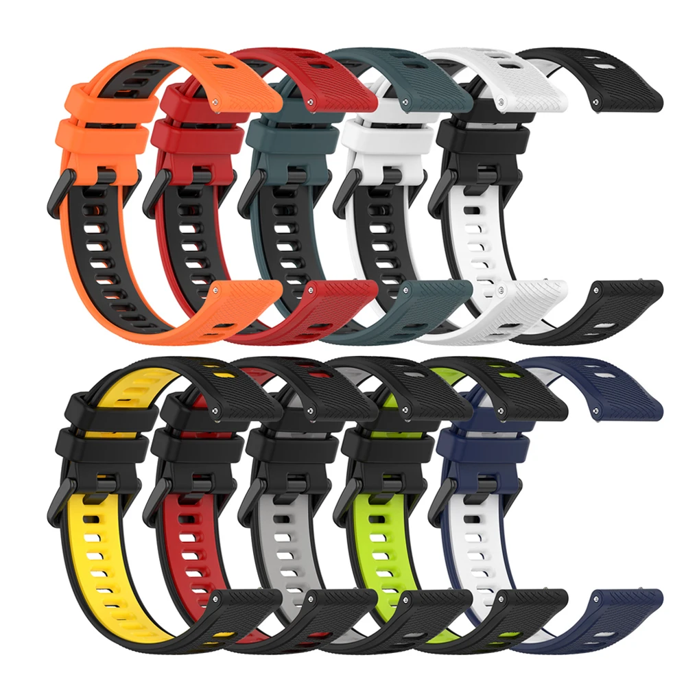 20/22mm Official Strap For Garmin Forerunner 55 245 165 255 265 745 70 170 Music Vivoactive 6 5 Venu Silicone Bands Replacement