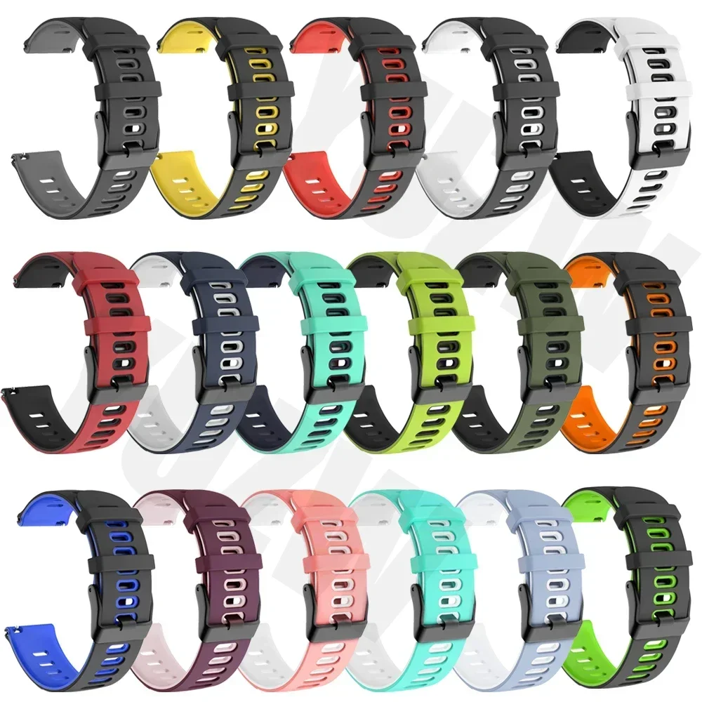 20/22mm Official Strap For Garmin Forerunner 55 245 165 255 265 745 70 170 Music Vivoactive 6 5 Venu Silicone Bands Replacement