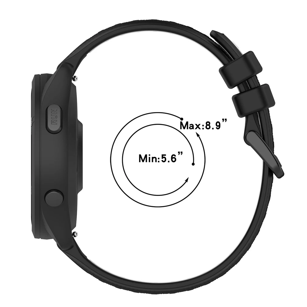 20/22mm Official Strap For Garmin Forerunner 55 245 165 255 265 745 70 170 Music Vivoactive 6 5 Venu Silicone Bands Replacement
