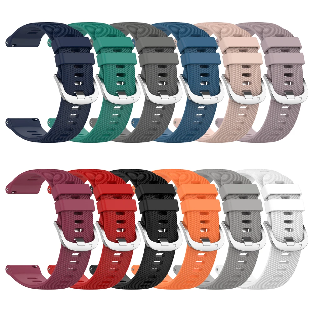 20/22mm Official Strap For Garmin Forerunner 55 245 165 255 265 745 70 170 Music Vivoactive 6 5 Venu Silicone Bands Replacement