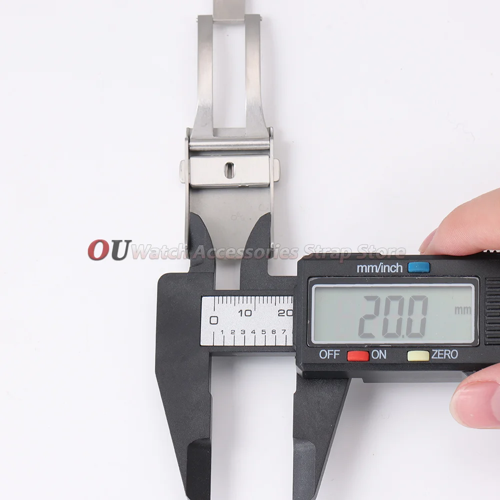 18mm 20mm 22mm Stainless Steel Extended Fold Solid Watch Buckle for Seiko Silver Double Push Safety Milled Clasp Watchband Clasp