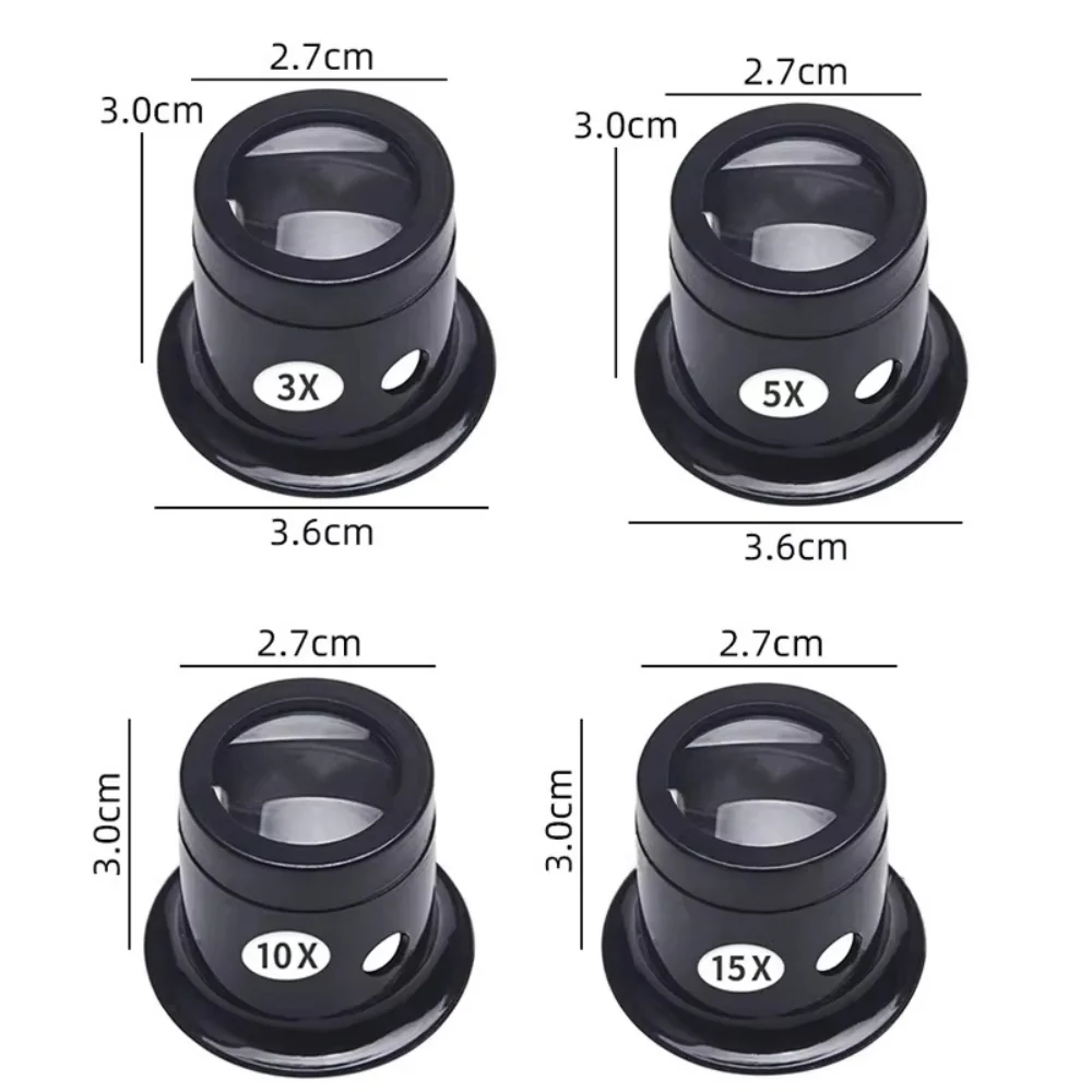 5X 10X 20X Eyeglass Magnifier Clip-On Eye Loupe Magnifying Lens Watchmaker Repair Tool Portable Eyepiece Process Operation Tool