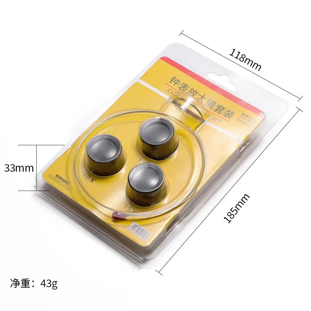 5X 10X 20X Eyeglass Magnifier Clip-On Eye Loupe Magnifying Lens Watchmaker Repair Tool Portable Eyepiece Process Operation Tool