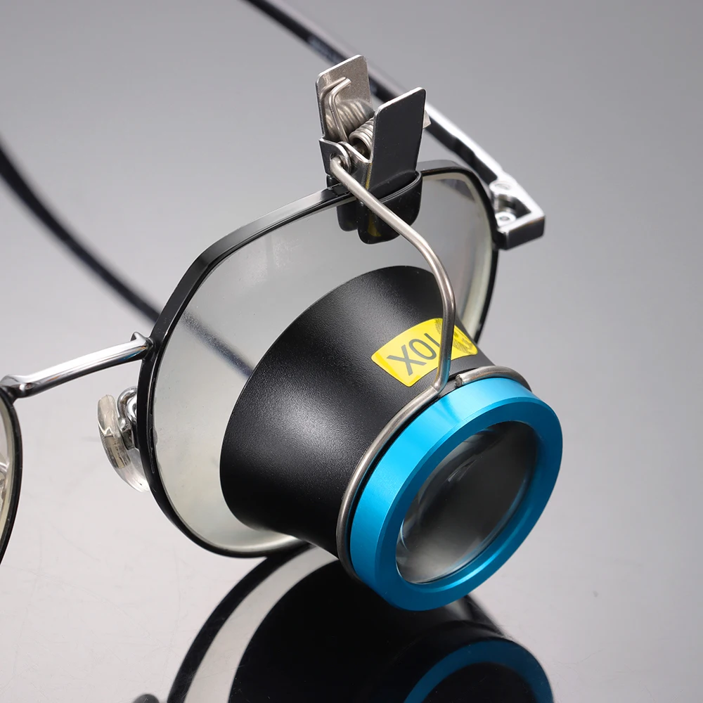 5X 10X 20X Eyeglass Magnifier Clip-On Eye Loupe Magnifying Lens Watchmaker Repair Tool Portable Eyepiece Process Operation Tool