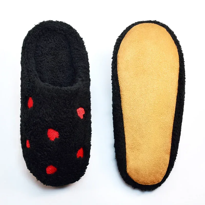 Women's Carpet Soft Bottom Mute Shoes Heart-Shaped Light Living Room Shoes Winter Indoor Comfortable Cute Silent Love Slippers