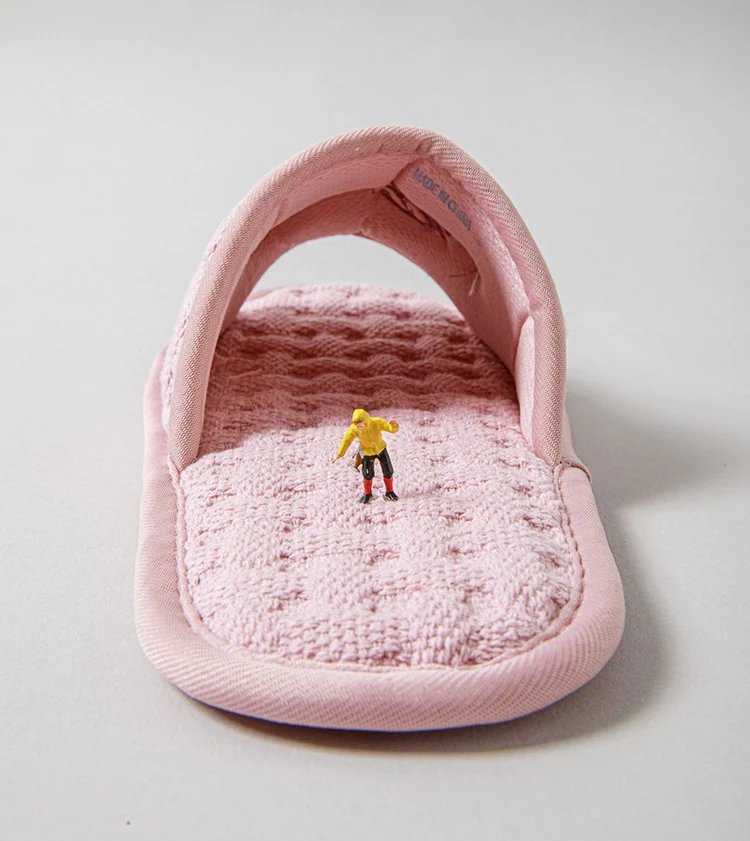 Cotton Casual Home Slippers for Women 2025 Designer Open Toe Slides House Soft Light Summer Elegant Shoes Ladies Flats One Size