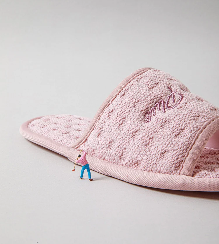Cotton Casual Home Slippers for Women 2025 Designer Open Toe Slides House Soft Light Summer Elegant Shoes Ladies Flats One Size