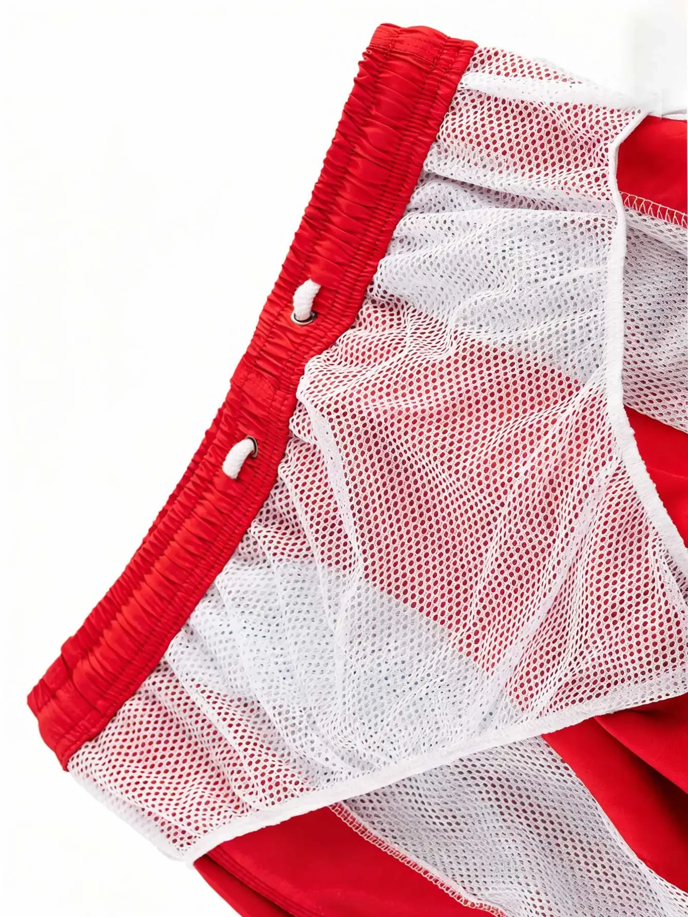 Men's beach quick drying swim trunks - Seagull pattern, drawstring waistband beach shorts, lightweight and breathable,