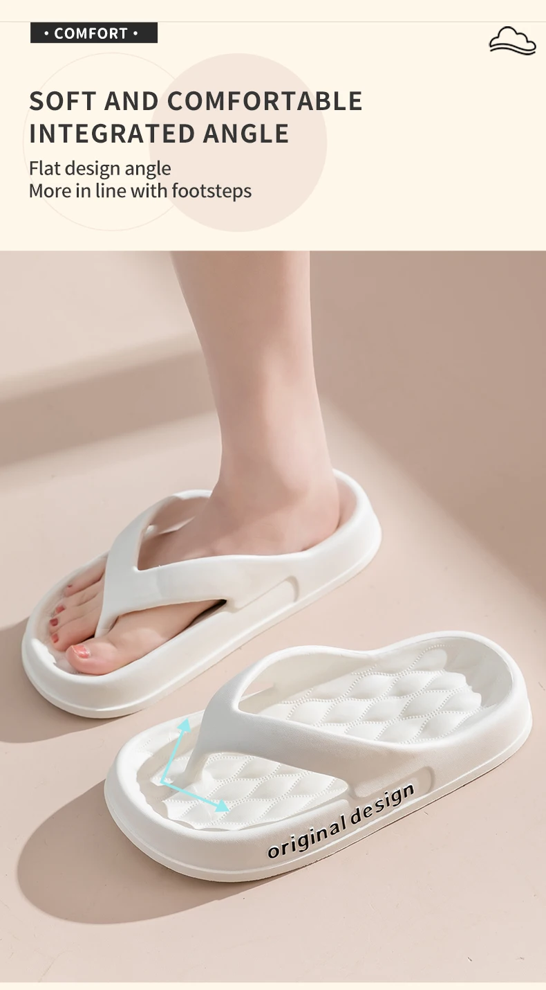 Women's Platform Non-slip Slippers, Solid Color Indoor Flip FlopsWomen's Footwear ZYT2438