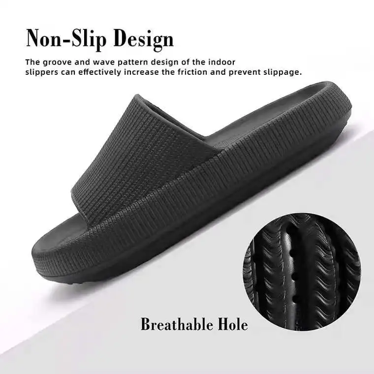 Cloud Sliders Women Men Non-Slip Bathroom Slippers Summer Soft Flip Flop Pillow Sliders Platform Pool Sliders Shower Shoes for I