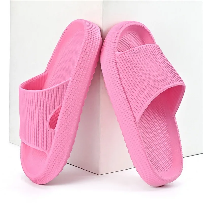 Cloud Sliders Women Men Non-Slip Bathroom Slippers Summer Soft Flip Flop Pillow Sliders Platform Pool Sliders Shower Shoes for I