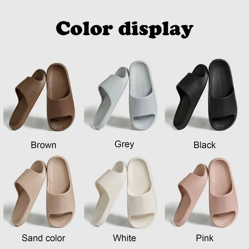 Cloud Sliders Women Men Non-Slip Bathroom Slippers Summer Soft Flip Flop Pillow Sliders Platform Pool Sliders Shower Shoes for I