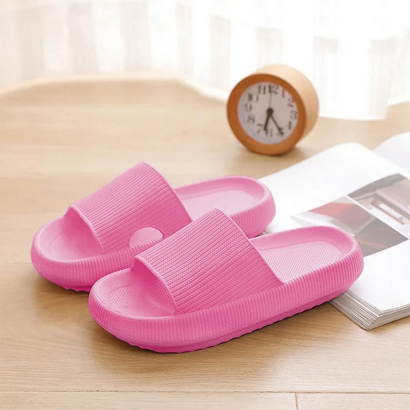 Cloud Sliders Women Men Non-Slip Bathroom Slippers Summer Soft Flip Flop Pillow Sliders Platform Pool Sliders Shower Shoes for I