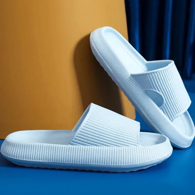 Cloud Sliders Women Men Non-Slip Bathroom Slippers Summer Soft Flip Flop Pillow Sliders Platform Pool Sliders Shower Shoes for I