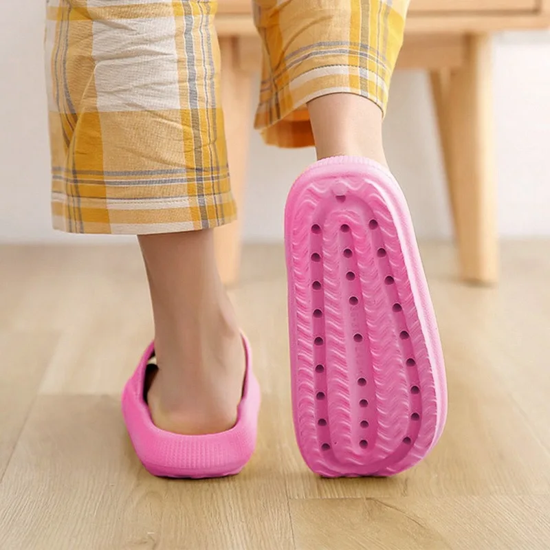 Cloud Sliders Women Men Non-Slip Bathroom Slippers Summer Soft Flip Flop Pillow Sliders Platform Pool Sliders Shower Shoes for I
