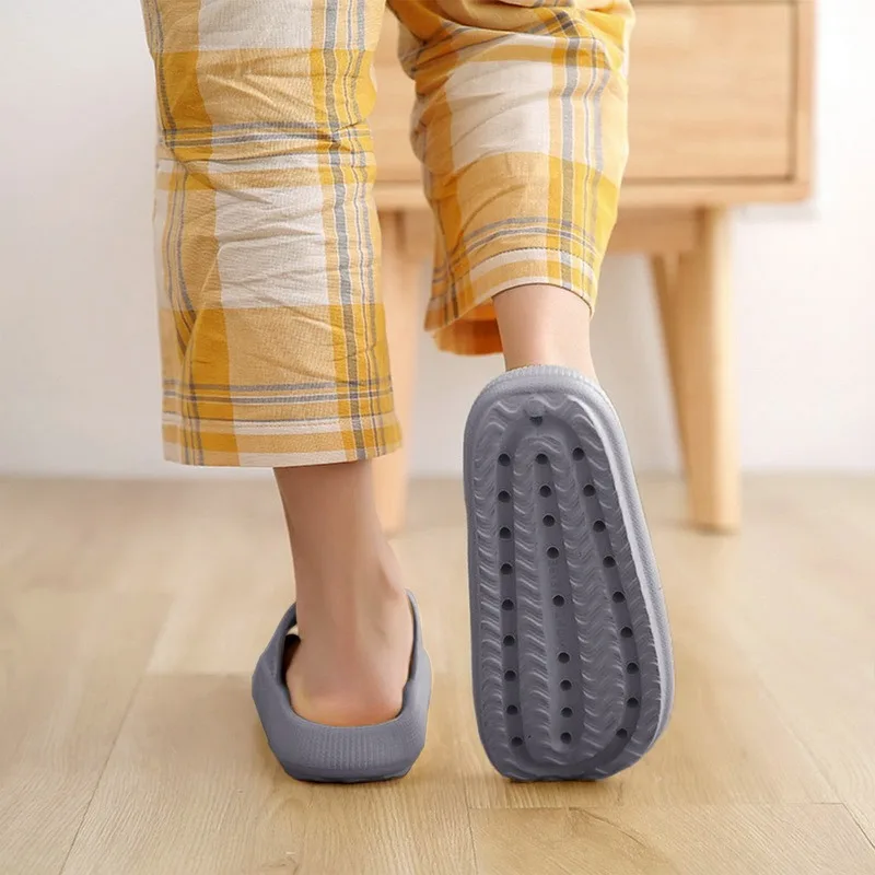 Cloud Sliders Women Men Non-Slip Bathroom Slippers Summer Soft Flip Flop Pillow Sliders Platform Pool Sliders Shower Shoes for I