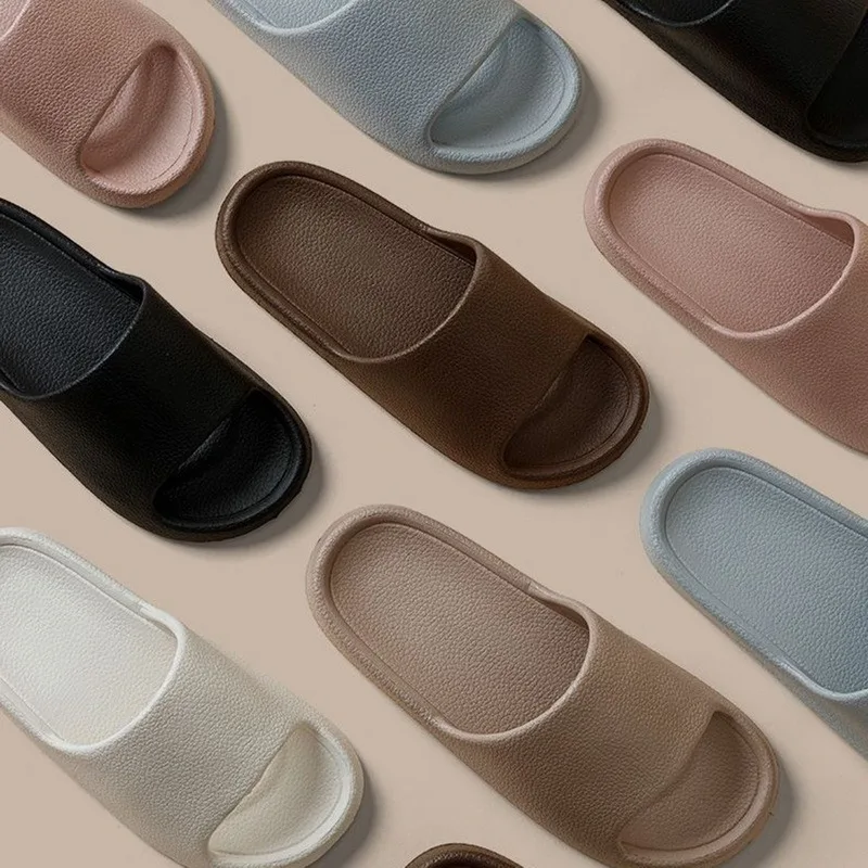 Cloud Sliders Women Men Non-Slip Bathroom Slippers Summer Soft Flip Flop Pillow Sliders Platform Pool Sliders Shower Shoes for I